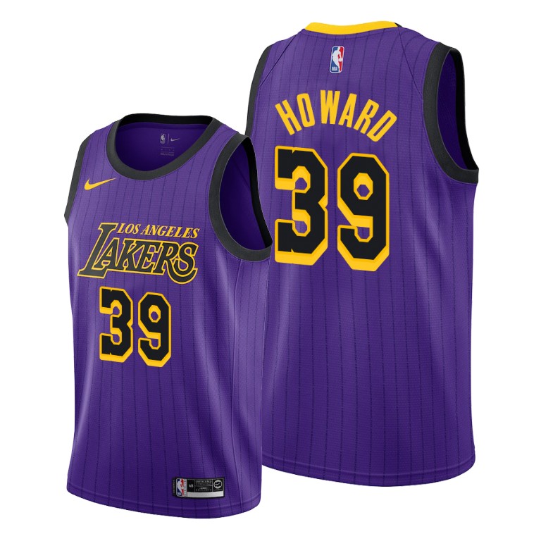 Men's Los Angeles Lakers Dwight Howard #39 NBA 2019-20 City Edition Purple Basketball Jersey RXS2583GC